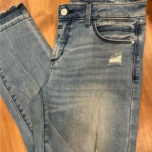 bebe Women's Heartbreaker Skinny Jeans - Faded Blue